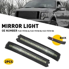 2PCS White LED Side Mirror Signal Lights For Ford 09-14 F-150 10-14 Raptor SVT