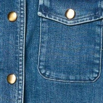 LOGO by Lori Goldstein Women's Jacket Sz L Utility Denim Vest Blue A690984 - Image 2 of 4