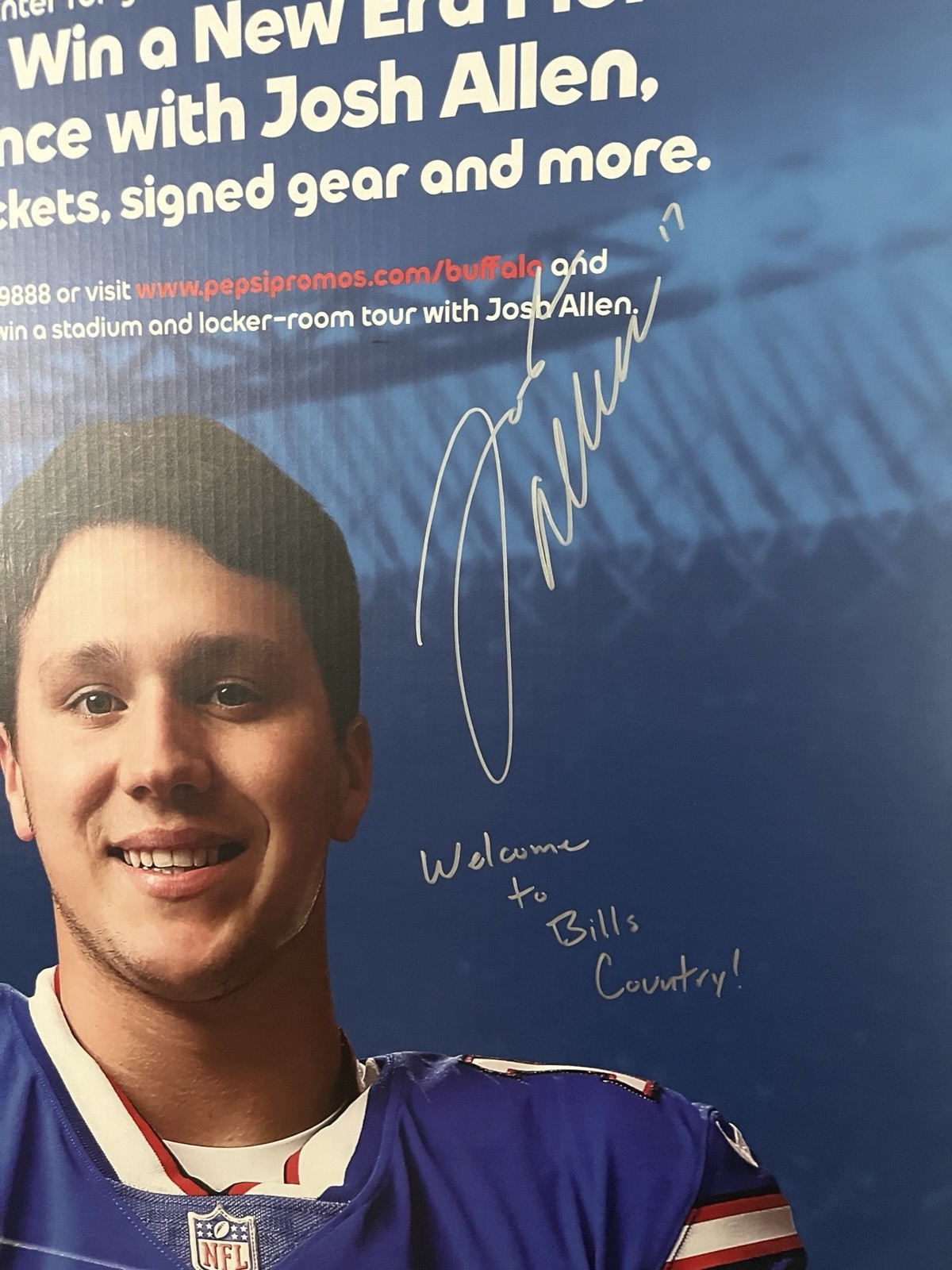 josh allen Autographed Signed Buffalo Bills Cut Out Over 6 Ft Tall JSA Authenticated 