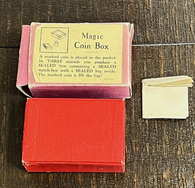 Adams Magic Coin Box Vintage 1930s Complete in Box #J4