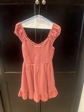 American Eagle Women's Pink Gauzy Mini Dress Size Medium