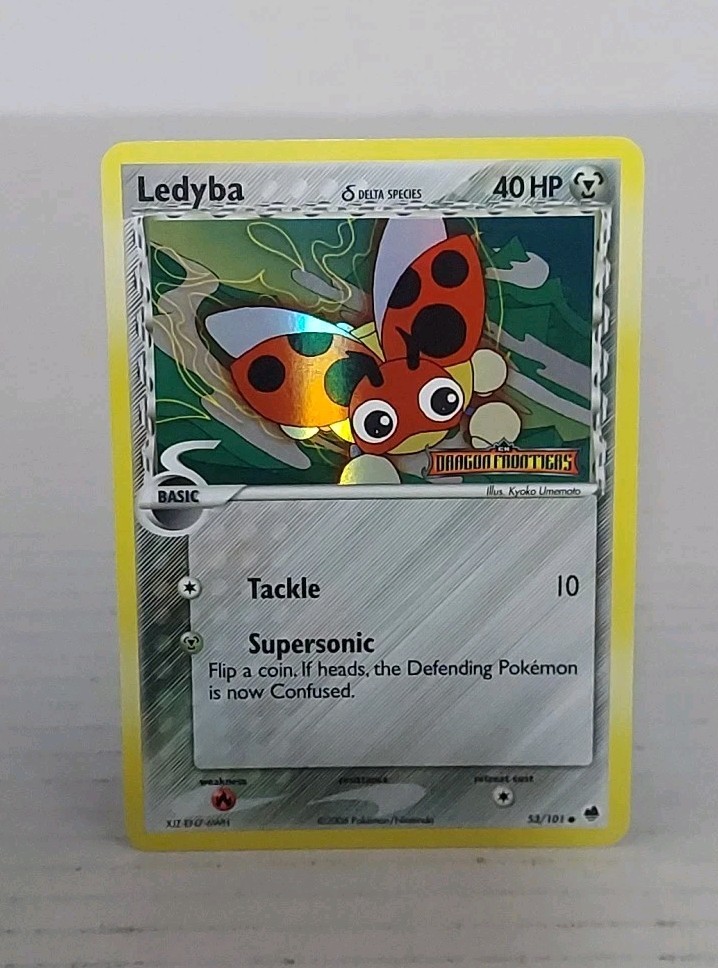 Ledyba 53/101 Reverse Holo Common EX Dragon Frontiers Pokemon Card