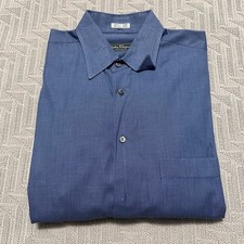 Ferragamo blue textured long sleeve button down size L
