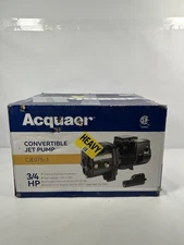Acquaer 3/4 HP Shallow/Deep Well Jet Pump, Cast Iron Convertible Pump
