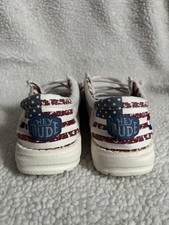 HEY DUDE Kids' Wally Patriotic Casual Shoes Off White Patriotic size 3 USA