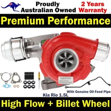 GEN1 High Flow Turbo Charger With Genuine Oil Feed Pipe For Kia Rio 1.5L