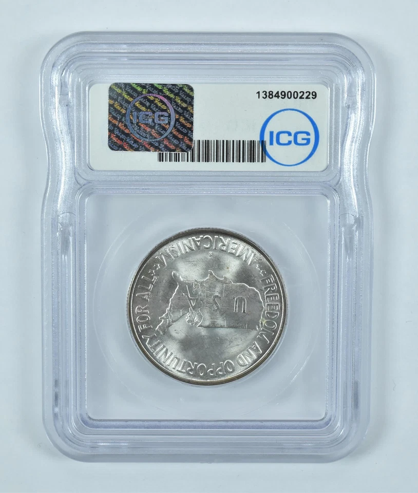 1953-S Washington Carver Commemorative Half Dollar MS66 ICG *9359 - Image 2 of 4