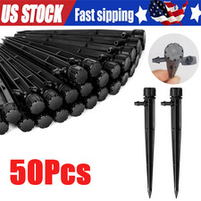 50x 360  Adjustable Water Flow Irrigation Drippers Stake Emitter Drip System