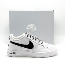 NEW Youth Grade-School Nike Air Force 1 Low WHITE / BLACK IR0270-100