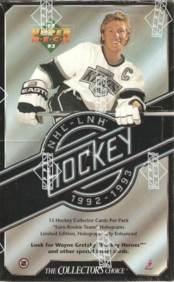 1992-93 NHL Upper Deck Hockey Base, Young Guns, and Rookie Cards