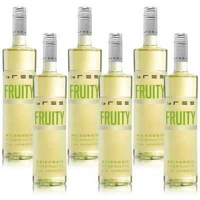Bree Fruity Weißwein, süß&fruchtig, sortenreines Weinpaket (6x0,75l)