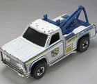 Vintage 1974 Hot Wheels Ramblin’ Wrecker “Larry’s 24hr Towing” White Tow Truck