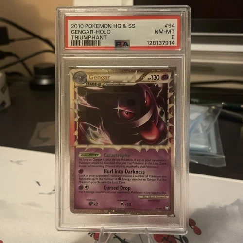 2010 POKEMON TRIUMPHANT GENGAR PRIME #94 ULTRA RARE PSA 8 NM
