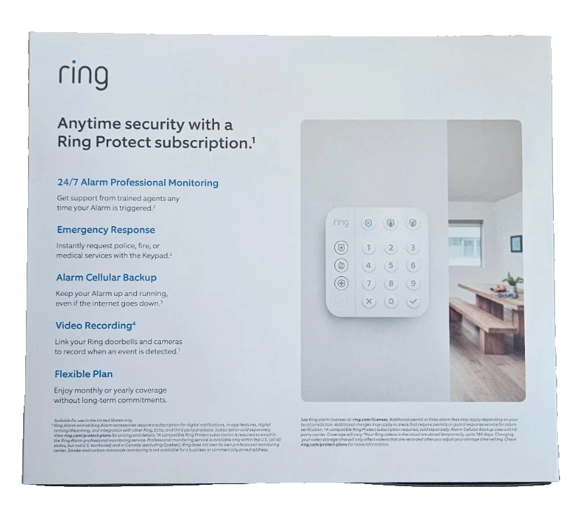 Ring Alarm 8-Piece Security Kit, 2nd Gen Home Security System w/Alexa NEW Unopen - Image 2 of 4