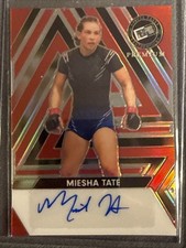 Miesha Tate Auto 2024 Leaf Press Pass Premium Autograph #BA-MT2 Red 1/2