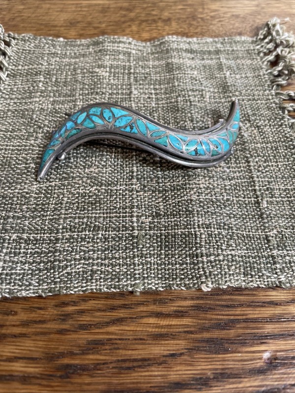 Native American Sterling Silver Hair Barrette