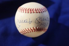 Mickey Mantle Autographed MLB Baseball PSA Letter New York Yankee HOFer Grade 9