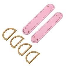 2pcs Bag Bases for Crochet, 12.6" x 2.7" Oval Bag Bottom Shaper Pink