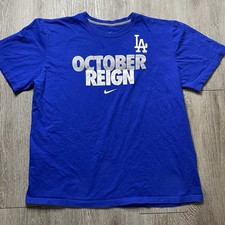 Los Angeles Dodgers Men’s XXL Nike October Reign Blue T-Shirt MLB LA