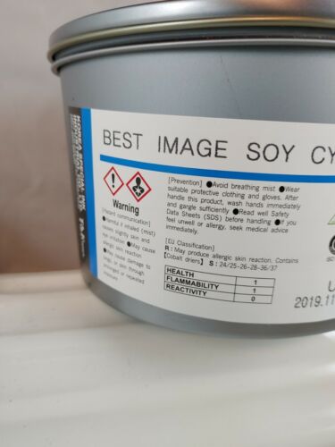 T & K Toka CYAN Best Image - Soy Ink Screen Printing L on D-22875 Exp 2021 - Picture 2 of 3