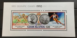 COOK ISLANDS #1047. MINIATURE SHEET,  1992 OLYMPICS, BARCELONA.   MNH