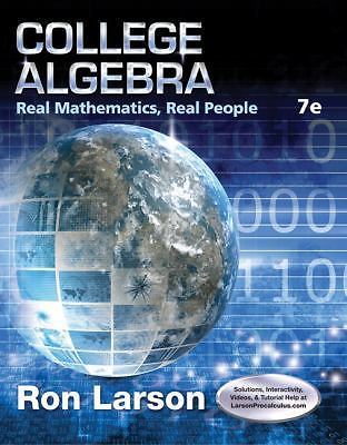 College Algebra : Real Mathematics, Real People by Ron Larson (2015 ...