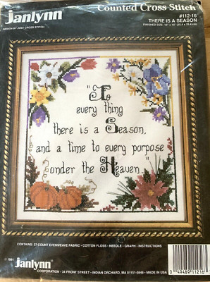 Janlynn ''There is a Season''   CCS   10'' x 10''  Beautiful for all seasons!