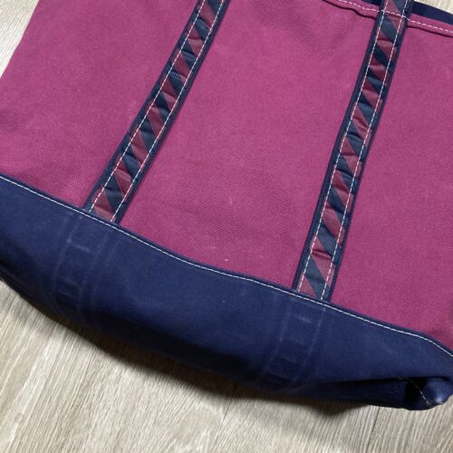 LL Bean Tote Bag Travel Beach Shopping Picnic Boat And Tote Canvas Pool Bag - Picture 3 of 14