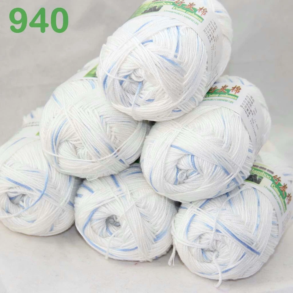 Sale Lot 6SkeinsX50g Soft Bamboo Cotton Baby Wrap Hand Knitting Crochet Yarn 940 - Image 4 of 4