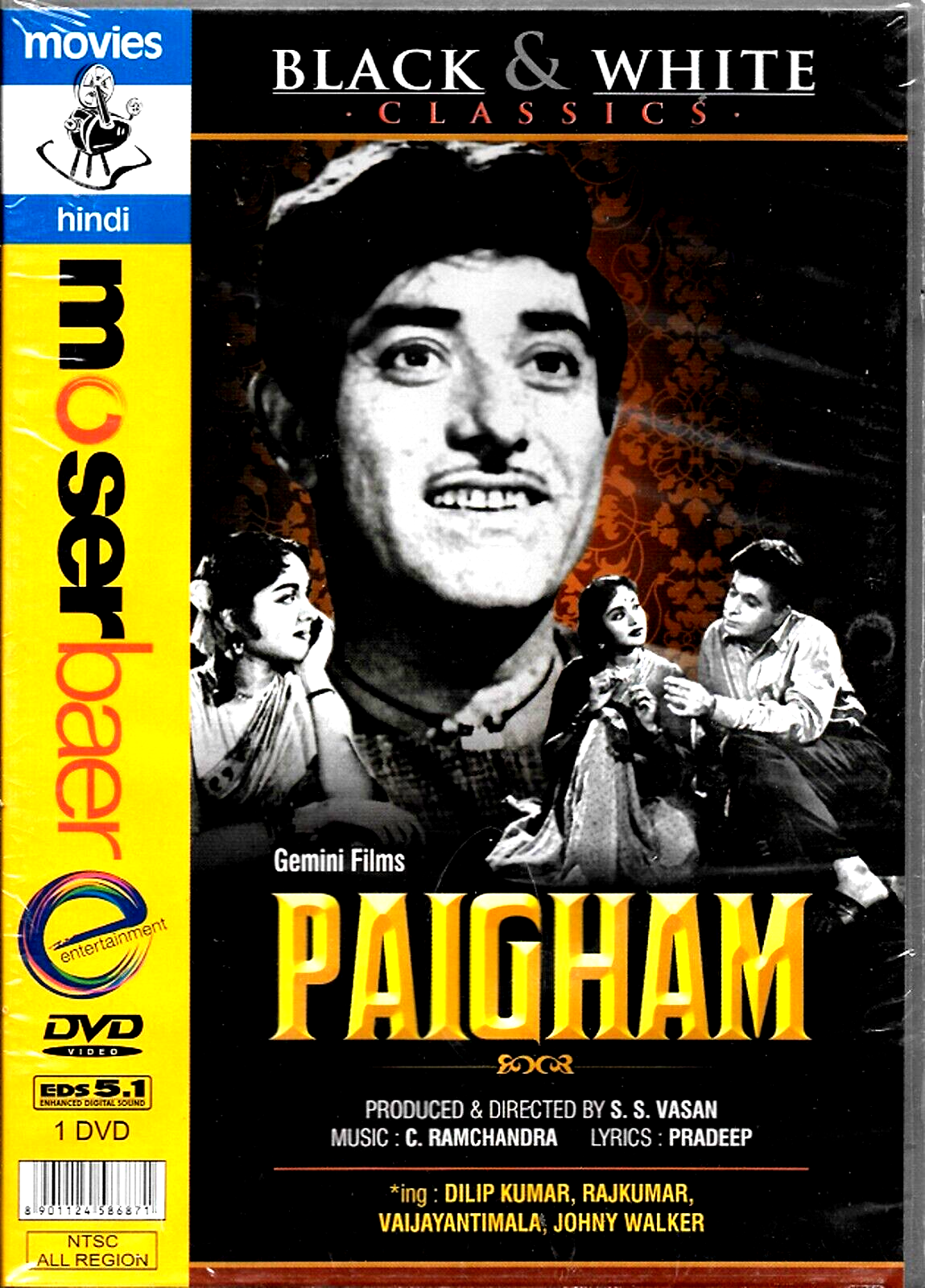 PAIGHAM - DILIP KUMAR, RAJKUMAR, VIJAYANTIMALA - NEW BOLLYWOOD DVD -FREE POST UK