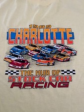 1989 Vintage NASCAR T-Shirt (L) Stockcar Racing (Perfect NOS) Charlotte DAD