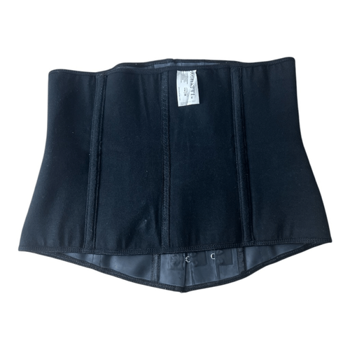ACHATTI Women Black Rubber Cotton COLOMBIAN GIRDLE WAISTBAND Size 36 Shape Wear - Picture 9 of 10