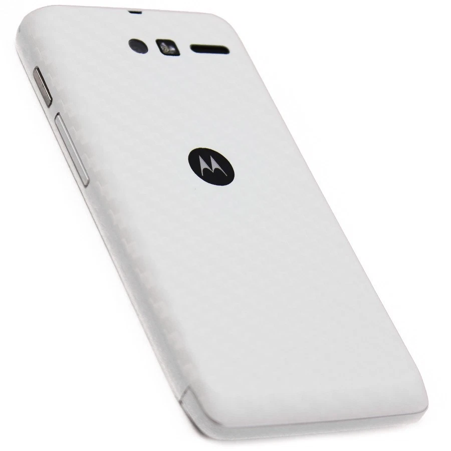 ArmorSuit Motorola Droid Razr M Screen Protector + White Carbon Fiber Skin USA - Image 3 of 4