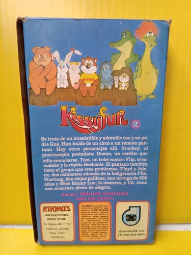 seltene Vintage VHS 80ERer Jahre KISSYFUR Cartoon klassische spanische Sprache Pal-n ARGENTINIEN - Bild 3 von 5