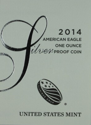 2014-W American Proof Silver Eagle Mint Issued COA (NO Coin)