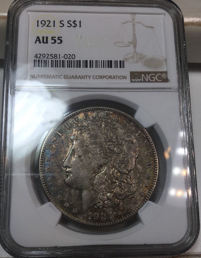 1921 S MORGAN DOLAR VAM 1B THORNHEAD HIT LIST 40 NGC AU 55 ULTRA