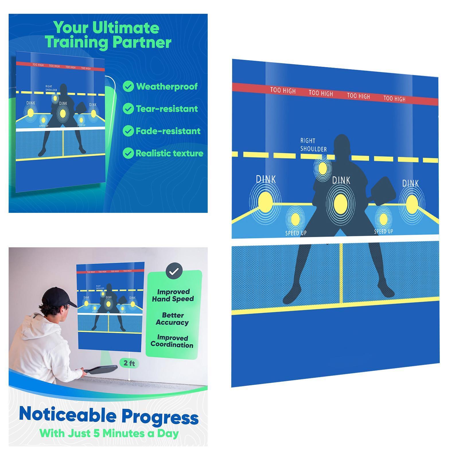 Pickleball Dink Pad Wall Practice Rebounder Aid Enhance Pickleball