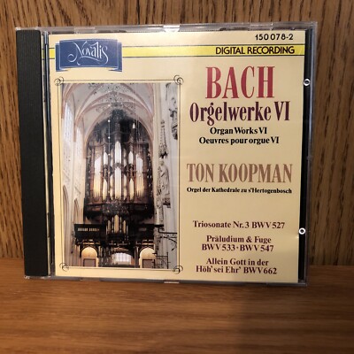 Bach Organ Works VI Ton Koopman Novalis 150078-2 Import Made in EC Switzerland