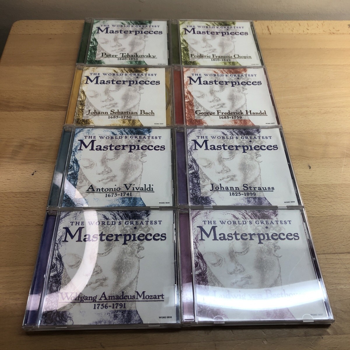 The World's Greatest Masterpieces LOT x8 CD Strauss Mozart Vivaldi