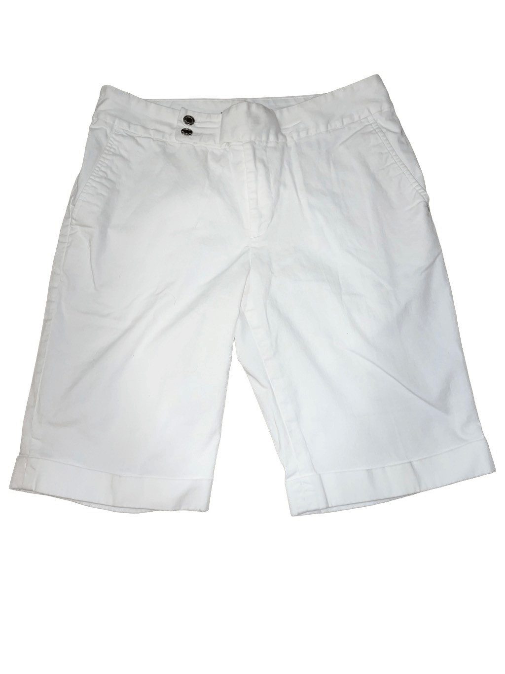 Chaps Womens Bermuda Shorts Classic White Size 4EUC Gem