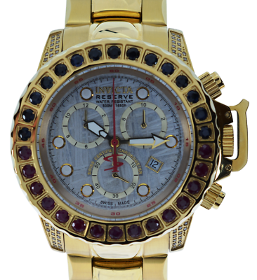 Men's 47mm Invicta Subaqua LE Diamond Sapphire Ruby Meteorite