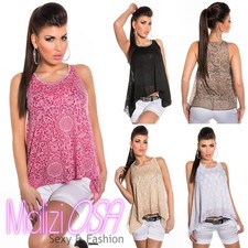 Maglia Donna Top Sexy Spalle scoperte Strass Disegno floreale maglietta Moda