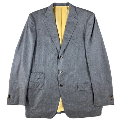 Ermenegildo Zegna Su Misura Suit Jacket Grey Wool 3 Button Made In 