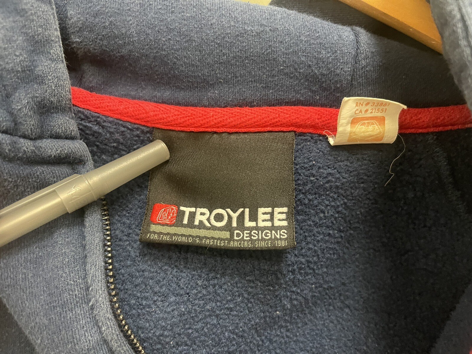 Troy Lee Designs Womens  Hoodie Jacket Size Small Blue Cool Graphic image 3