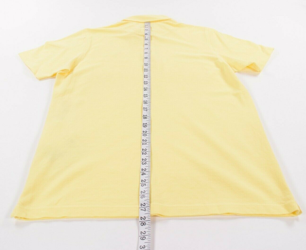 Gran Sasso Vintage NWT Polo Shirt Short Sleeve Sz 50 M In Solid Light Yellow image 5