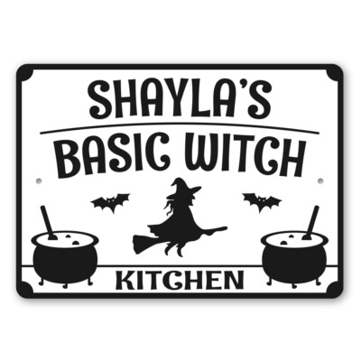 Basic Witch Kitchen Metal Sign