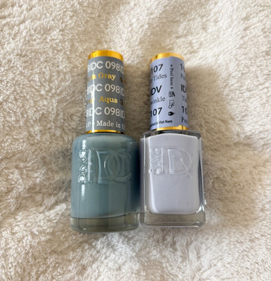 DND Nagellack Set: Diva Periwinkle Tides 107 + DC Aqua Grey 098