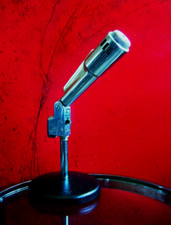 Vintage 1950's Electro Voice 664 dynamic cardioid microphone w stand PROP  3