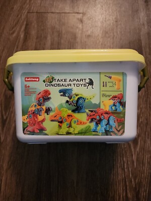 Take Apart Dinosaur Toys for Kids Building Toy Set with Electric Drill Loktung