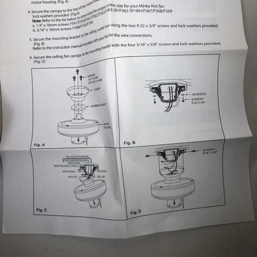 Accessory - 5.75 Inch Low Ceiling Adapter   Smoked Iron Finish Minka Aire Fans - Picture 4 of 7